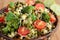 Sprouts chaat with brocolli and cherry tomatoes