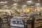 Sprouts retail grocery store supermarket low view of displays and person