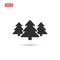 Spruce forest icon vector design isolated 3