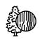 spruce wood line icon vector illustration