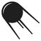 Sputnik black icon. Soviet space satellite symbol