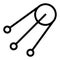 Sputnik line icon. Satellite vector illustration isolated on white. Shuttle outline style design, designed for web and