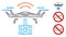 Spy Drone Polygonal Web Vector Mesh Illustration