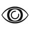 Spy eye icon simple vector. Eyeball sight
