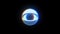 Spy hacker wathing pixel blue eye illustration background new joyful 4k stock image