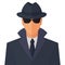 Spy Secret Agent Flat Vector Concept Illustration