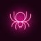 Spyder halloween neon icon. Elements of Halloween set. Simple icon for websites, web design, mobile app, info graphics