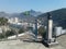 Spyglass, Brazilian flag and Copacabana view Duque de Caxias Fort Leme Rio de Janeiro Brazil Landscape