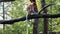 Spying and walking proboscis monkey