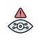 Spyware cyber attack icon. Simple color with outline vector elements of hacks icons for ui and ux, website or mobile application