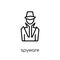 Spyware icon. Trendy modern flat linear vector Spyware icon on w