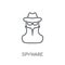 Spyware linear icon. Modern outline Spyware logo concept on whit