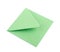 Sqaure shaped paper envelope isolated