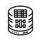 sql query database line icon vector illustration