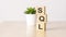 SQL - sales qualified lead - acronym on wooden cubes on wooden backround. business concept