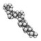 Squalene natural hydrocarbon molecule. 3D rendering.  Found in shark liver oil and number of plant sources. Atoms are represented