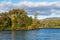 Squam lake on an october morning