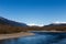 The Squamish River and snow-peaked Coast mountains in the Brackendale Eagles Provincial Park