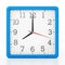 Square alarm clock at 8 o`clock. 3D illustration