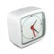Square alarm clock on white background. 3d rendering