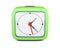 Square alarm clock on white background. Front view. 3d