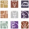 Square animal icons