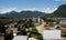 Square with an arch that expresses the entrance to Amazonia in the city of Tingo Maria, province of Leoncio Prado, i