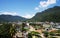 Square with an arch that expresses the entrance to Amazonia in the city of Tingo Maria, province of Leoncio Prado, ihe