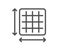 Square area line icon. Room dimension sign. Vector