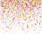 Square Background Graphic Colorful Streamers Confetti And Stars