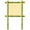 Square bamboo frame with wicker background