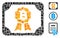 Square Bitcoin Diploma Icon Vector Collage