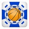 Square blue casino chips of basketball sports betting