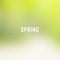 Square blurred spring background in gold and green colors