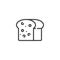 Square Bread line icon