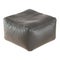 Square brown leather pouf on a white background. 3d rendering
