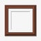Square brown photo frame, vector