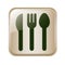 Square button set collection cutlery