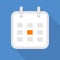 Square calendar icon, flat style