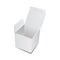 Square Cardboard Plastic Package Box. Side view Illustration set. Mock Up Template