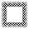 Square celtic knots vector medieval frame in black and white