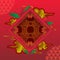 Square chinese new year banner design template