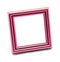 Square classic empty rose photo frame isolated