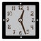 Square clock on white