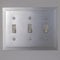 Square Close up view of vertical flip toggle light switches in off mode