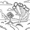 Square coloring page - Black linear hand drawn Joshua tree . Minimalist line art of Arizona landscape. Desert vibes line