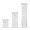 Square columns or podiums of different heights. Vector illustration