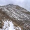 Square crop Snow dusted mountain scenery of Provo Canyon in Utah during winter season