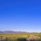 Square crop Utah valley panorama with mountain range day light