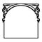 Square decorative frame in the art Nouveau style